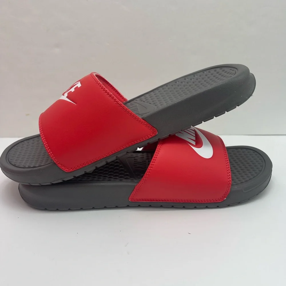 Nike Red and Gray Slide Sandals Men’s Slides BENASSI JDI
BENASSI JDI - Picture 14 of 16
